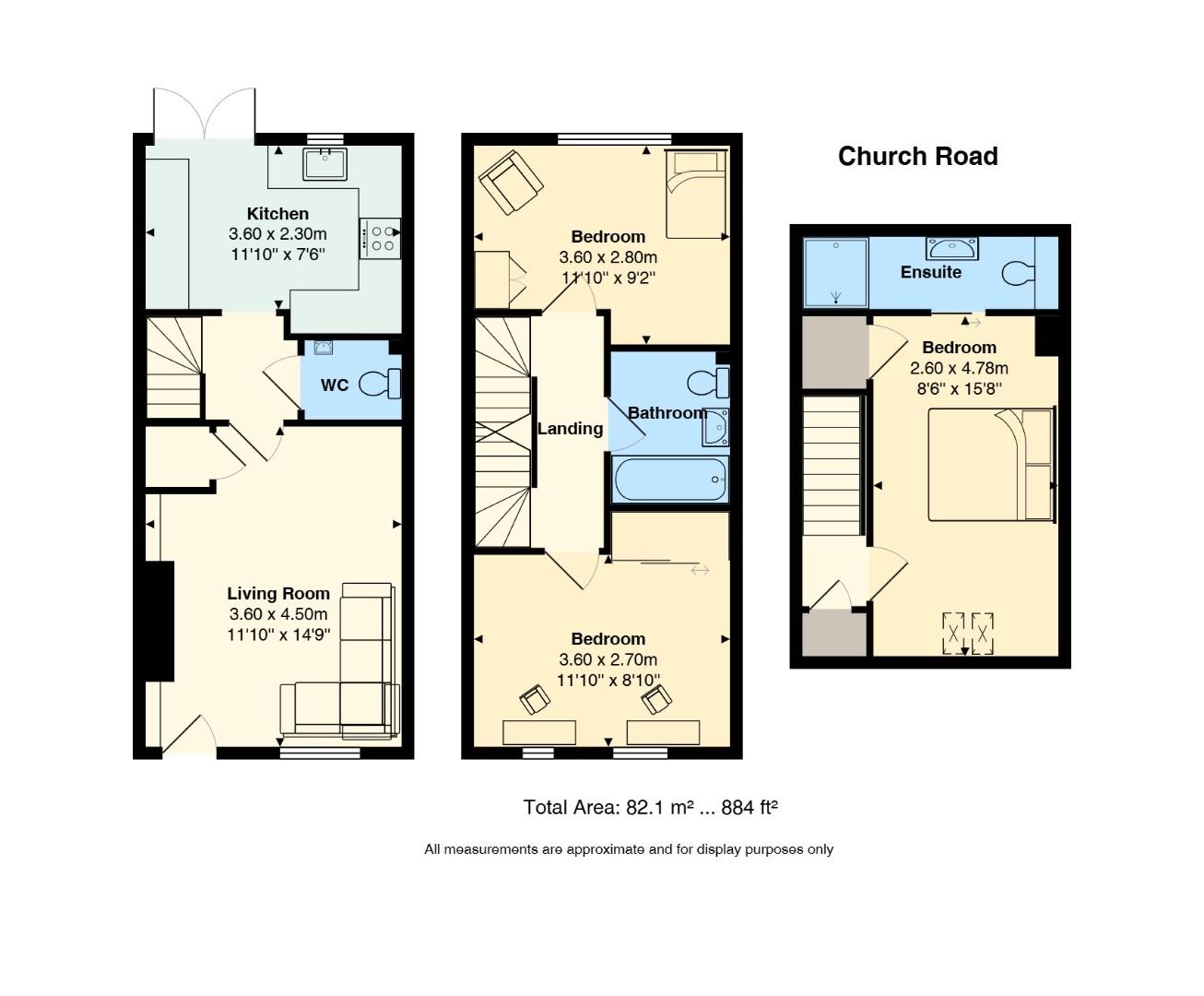 Floorplan for Church Road, Old St. Mellons, Cardiff